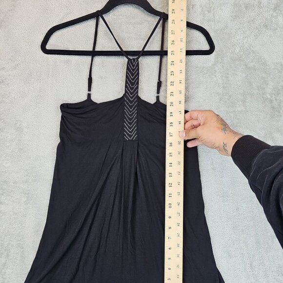 Armani Exchange Tank Top Womens Size S Black Chain Link Detail Flowy Viscose - Picture 8 of 8